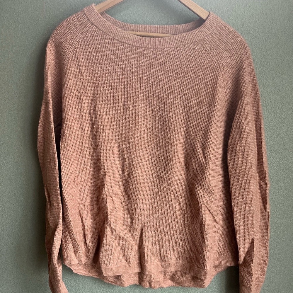 Madewell Dusty Rose Crew Neck Sweater